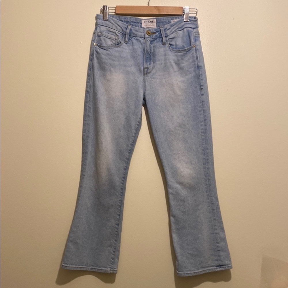 Frame Denim Blue Le Crop Mini Boot Flare . Size 26